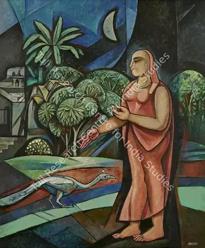Bijon Choudhury (Artist), She Is To Make To Exit, 1997, Painting