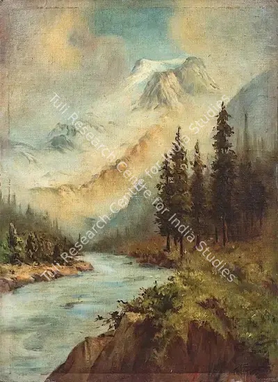 J.P. Gangooly (Artist), Untitled (Himalayan Valley), Painting