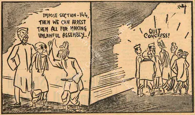 Basu Chatterjee (Cartoonist), Quit Congress !, 1951, Cartoons