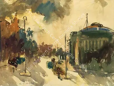 S.H. Raza (Artist), Sir Cowasji Jehangir Public Hall, Mumbai, 1945, Painting