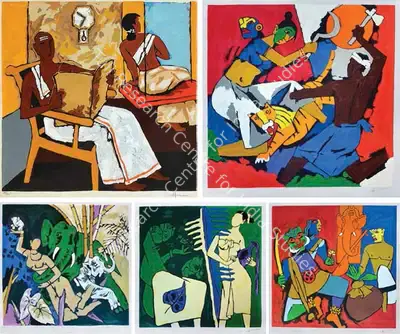 M.F. Husain (Artist), Kerala Series, Graphic Art