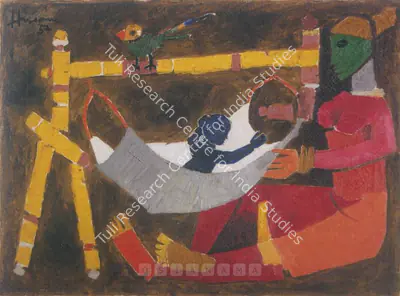 M.F. Husain (Artist), Untitled, 1954, Painting