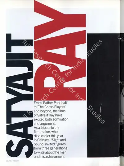 Saeed Jaffrey (Essayist), Satyajit Ray, 1992, Essay
