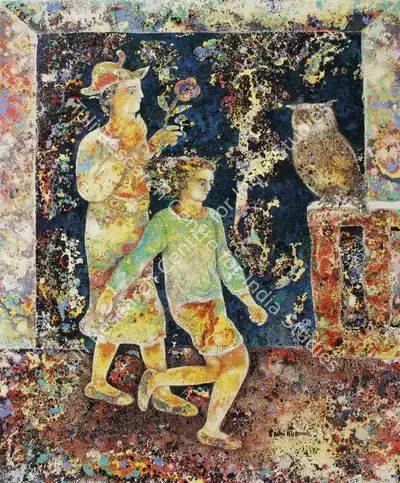 Sakti Burman (Artist), Spring, 2001, Painting