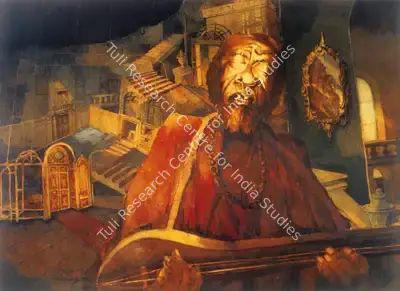 Shyamal Dutta Ray (Artist), The Baul Singer, 1979, Painting