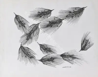 Jangarh Singh Shyam (Artist), Untitled (Birds) (Gond Art), 1996, Painting