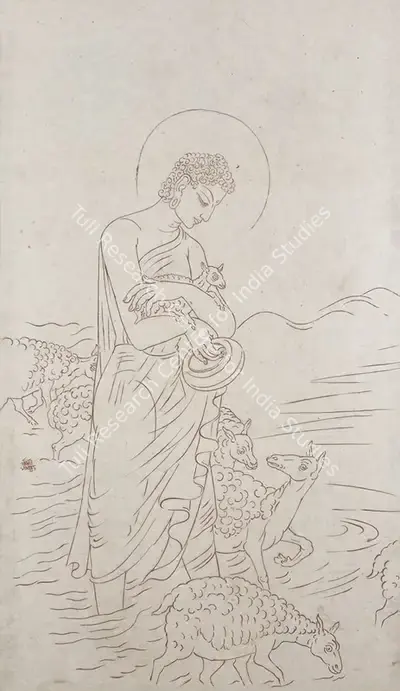 Bose, Nandalal (Artist). Untitled, 1959 | Painting, AG.Onl/22.03.16, 2016 · Asta Guru