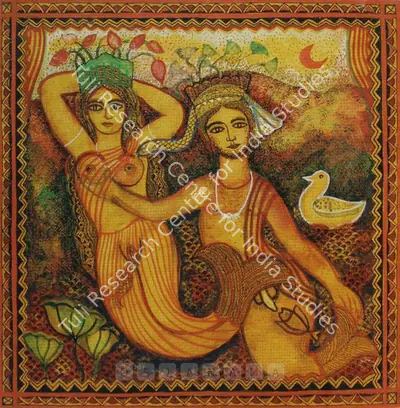 Jayshri Burman (Artist), The Couple, Painting