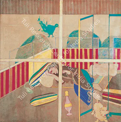 Subramanyan, K.G. (Artist). Terrace I, 1973 | Painting, Os.Mum/23.06.10, 2010 · Osian's