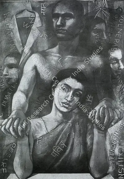 Anupam Sud (Artist), Between Vows and Words, 1995, Painting