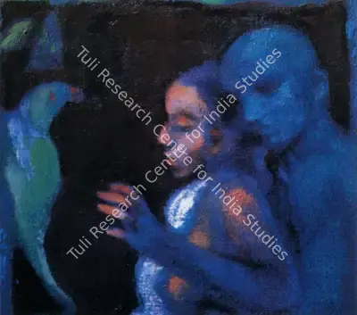 Anupam Sud (Artist), Parrot Narrating a Story, 1995, Painting