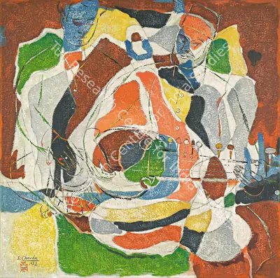 Shiavax Chavda (Artist), Music, 1972, Painting