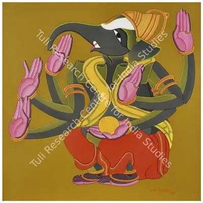 Thota Vaikuntam (Artist), Untitled (Ganesha), 2012, Painting