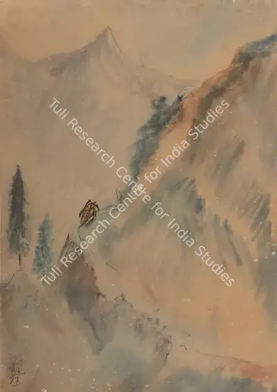 Gaganendranath Tagore (Artist), Himalaya Scene, 1920, Painting