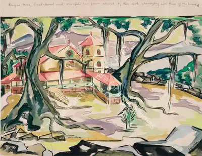 Jehangir Sabavala (Artist), Untitled (Matheran), 1955, Painting