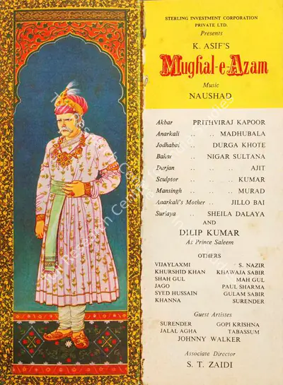 K. Asif (Producer), Mughal E Azam, 1960, Song-Synopsis Booklet