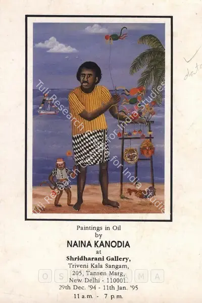 Nayanaa Kanodia (Artist), Naina Kanodia, 1994, Solo Exhibition Invitation