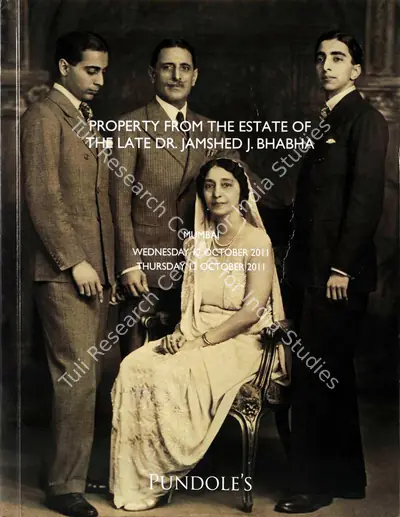 Pundole (Auction House), Property from the Estate of Late Dr. Jamshed J. Bhabha, 2011, Auction Catalogue