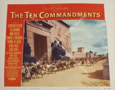 Cecil B. DeMille (Director), The Ten Commandments, 1956, Lobby card