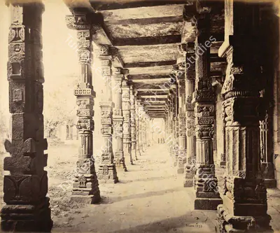Samuel Bourne (Photographer), Interior View of the Northern Colonnade, 1865, Antiquarian Photograph