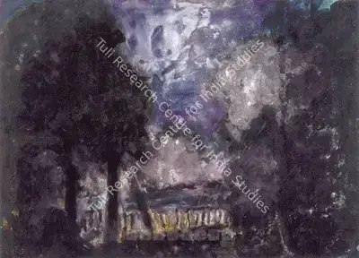 Rabindranath Tagore (Artist), Untitled (Landscape), Painting