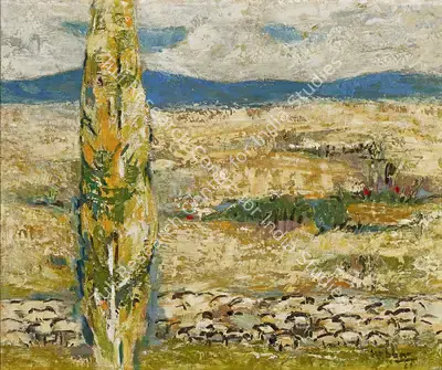 K.K. Hebbar (Artist), Untitled, 1959, Painting