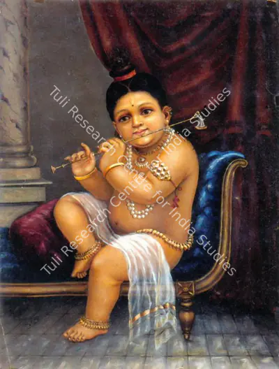 R. Regunatha Naidu (Artist), Bala Krishna, 1893, Painting