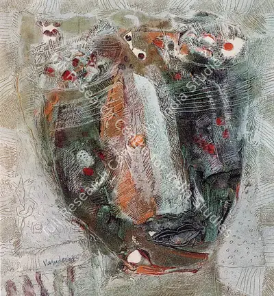 S.G. Vasudev (Artist), Head, 1992, Painting