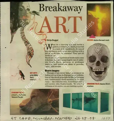 Girija Duggal (Reporter), Breakaway Art, 2008, Newspaper Clipping