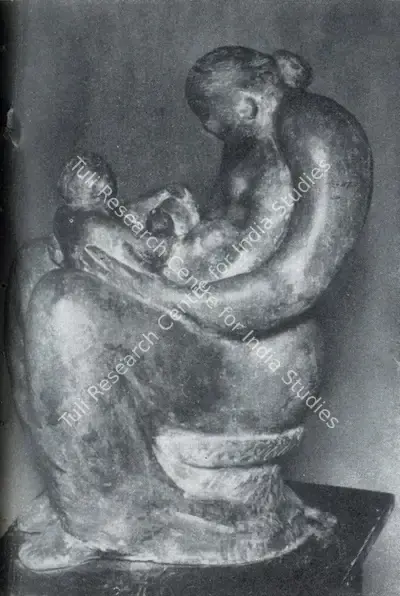 Prodosh Dasgupta (Artist), Mother and Child, 1950, Sculpture
