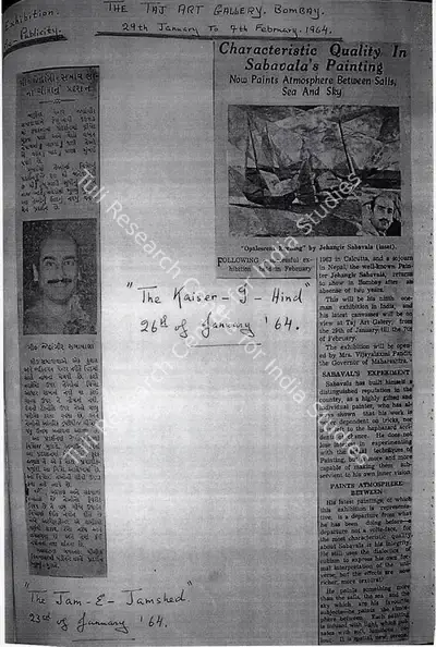 Characteristic quality in Sabavala's painting, 1964, Newspaper Clipping