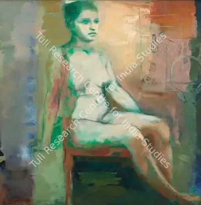 Sud, Anupam (Artist). Seated Figure, 2001 | Painting, Ar.Onl/25.10.21, 2021 · Artiana