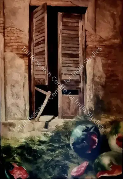 Sanjay Bhattacharya (Artist), Untitled (Wooden Door), 1991, Painting