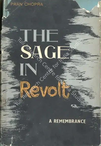 Pran Chopra (Author), The Sage in Revolt, 1972, Authored Book