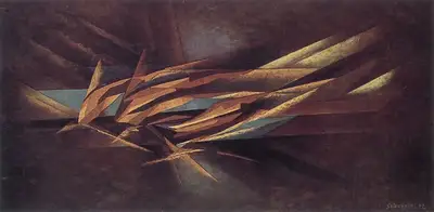 Sabavala, Jehangir (Artist). Golden Flight. Oil on Canvas, 1963 | The Crucible of Painting | Painting | FineArts | 00182406