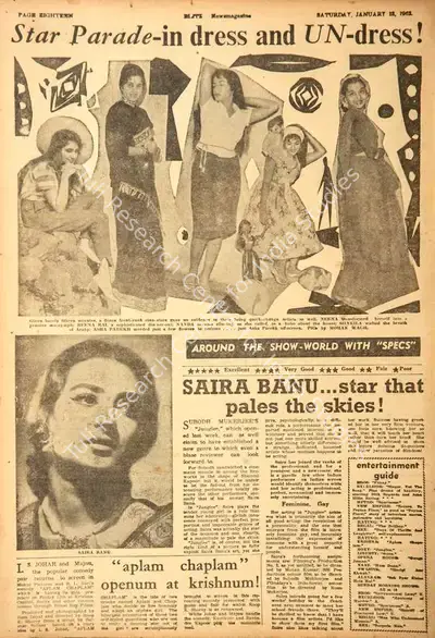 SAIRA BANU… Star that Pales the Skies !, 1962, Film Review