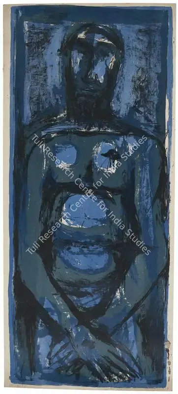 Tyeb Mehta (Artist), Christ, 1958, Painting
