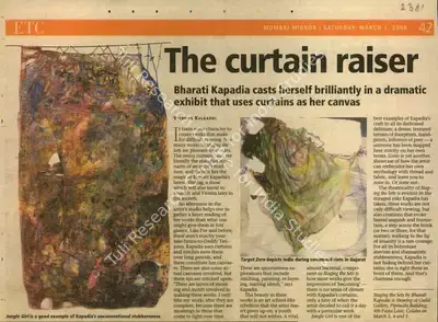Vishwas Kulkarni (Reporter), The Curtain Raiser, 2008, Newspaper Clipping