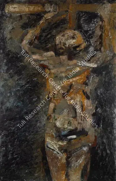 Tyeb Mehta (Artist), Crucifixion, 1959, Painting