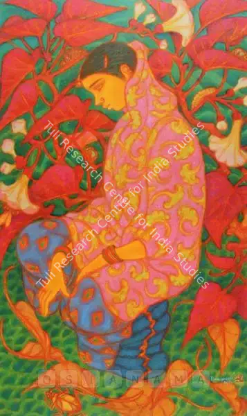 Ramachandran, A. (Artist). Roski As A Young Bride. Oil on canvas, 2004 | Painting | FineArts | 00598015