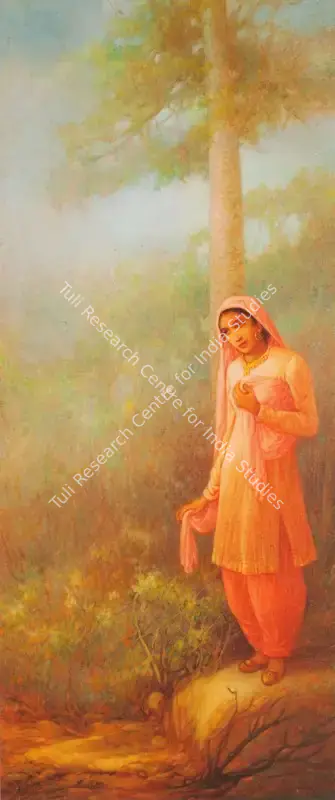 Ustad Allah Bukhsh (Artist), Heer Waiting For Ranjha, Painting