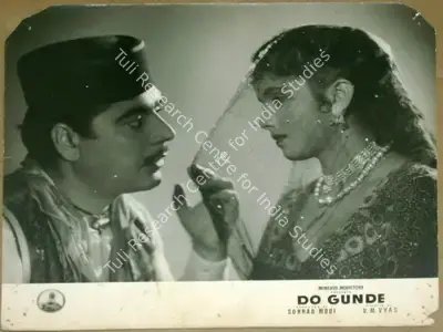 Sohrab Modi (Producer), Do Gunde, 1959, Lobby Card