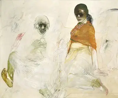 Sunil Das (Artist), Untitled, 1990, Painting