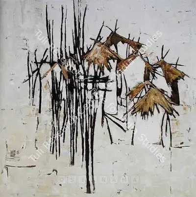 B. Prabha (Artist), Huts, 1964, Painting