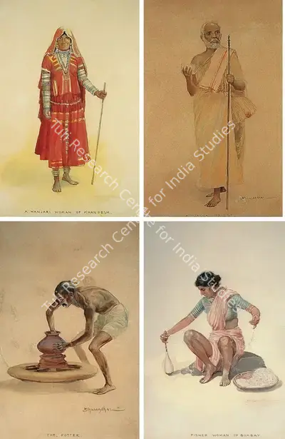 M.V. Dhurandhar (Artist), The Potter, Painting