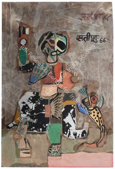 Satish Gujral (Artist), Durga, 1967, Collage