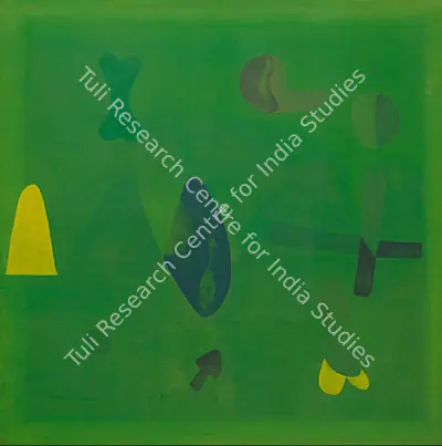 Barwe, Prabhakar (Artist). Inside the Green, 1975 | Painting, Sa.Mum/06.04.22, 2022 · Saffronart