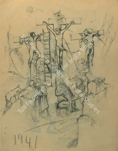 F.N. Souza (Artist), Untitled, 1941, Drawing