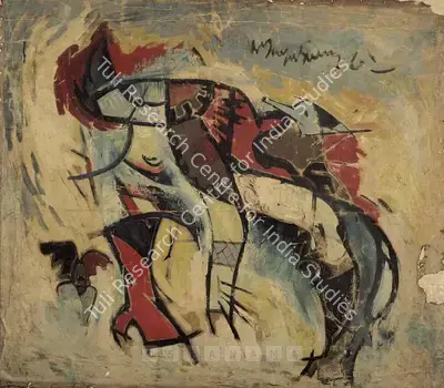 Munuswamy, L. (Artist). Bird, Beast And Butterfly, 1961 | Painting, Os.Del/29.03.07, 2007 · Osian's