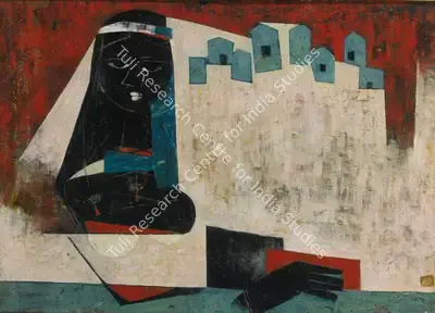G.R. Santosh (Artist), Black Window, 1953, Painting